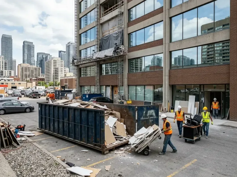 commercial-office-renovation-w-002 — project overview, roll-off dumpster rentals in Akron